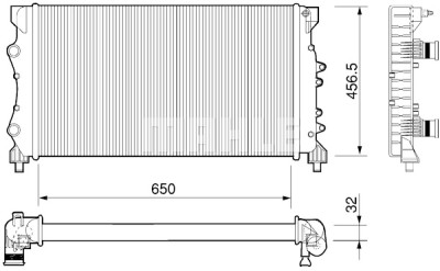 Radiateur, refroidissement du moteur