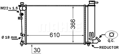 Radiateur, refroidissement du moteur