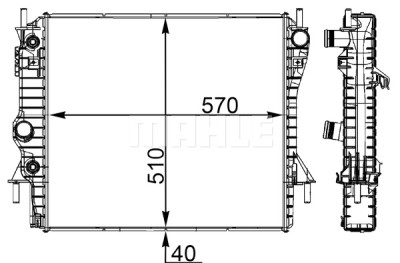 Radiateur, refroidissement du moteur