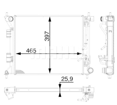 Radiateur, refroidissement du moteur