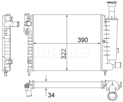 Radiateur, refroidissement du moteur