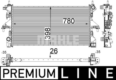 Radiateur, refroidissement du moteur