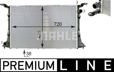 Radiateur, refroidissement du moteur
