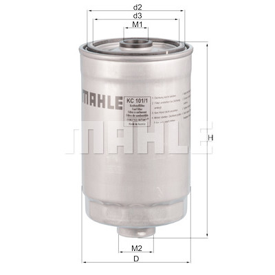 Filtre à carburant MAHLE ORIGINAL KC 101/1