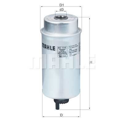 Filtre à carburant MAHLE ORIGINAL KC 116