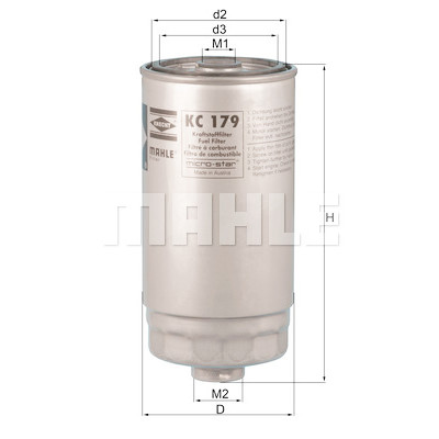 Filtre à carburant MAHLE ORIGINAL KC 179