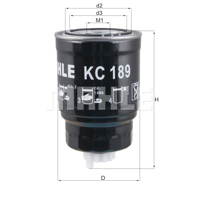 Filtre à carburant MAHLE ORIGINAL KC 189