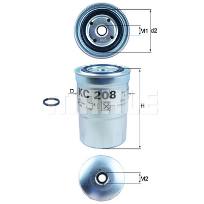 Filtre à carburant MAHLE ORIGINAL KC 208