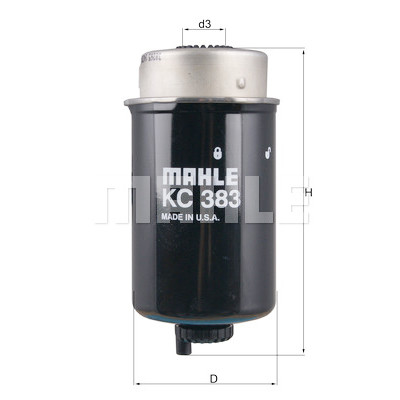 Filtre à carburant MAHLE ORIGINAL KC 383