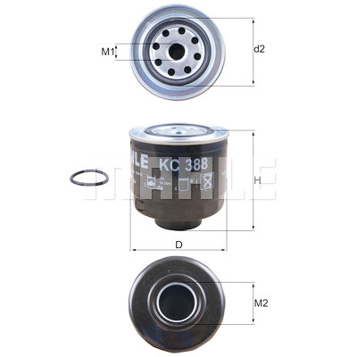 Filtre à carburant MAHLE ORIGINAL KC 388D