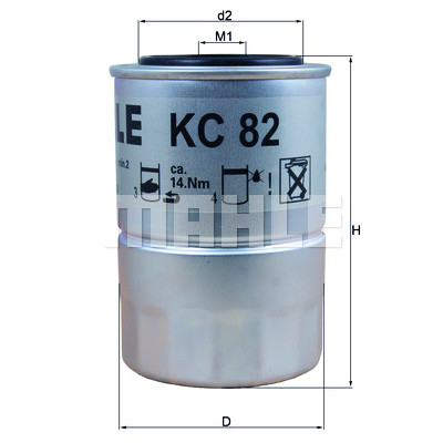 Filtre à carburant MAHLE ORIGINAL KC 82D
