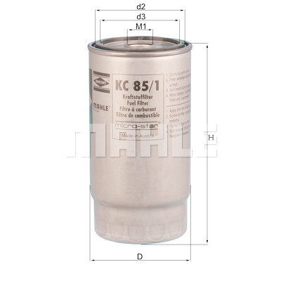 Filtre à carburant MAHLE ORIGINAL KC 85/1