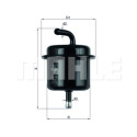 Filtre à carburant MAHLE ORIGINAL KL 136