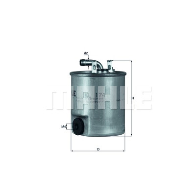Filtre à carburant MAHLE ORIGINAL KL 174