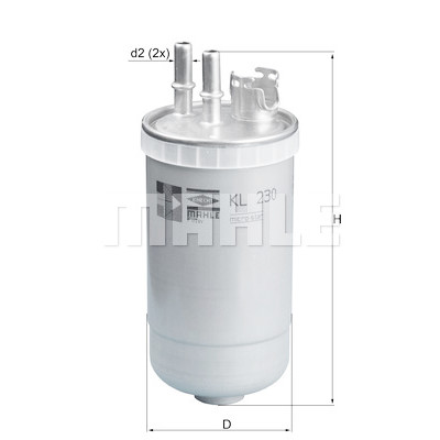Filtre à carburant MAHLE ORIGINAL KL 230