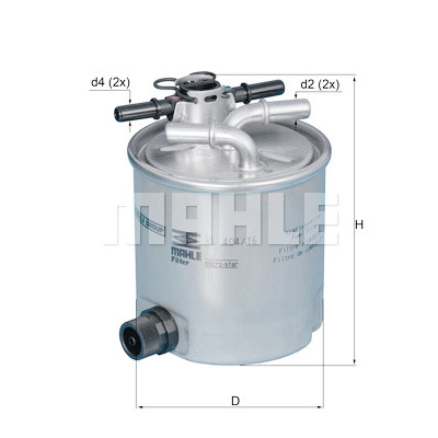Filtre à carburant MAHLE ORIGINAL KL 404/16
