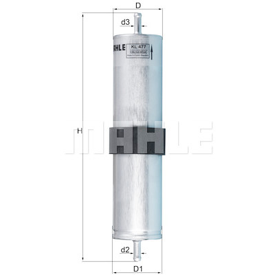 Filtre à carburant MAHLE ORIGINAL KL 477
