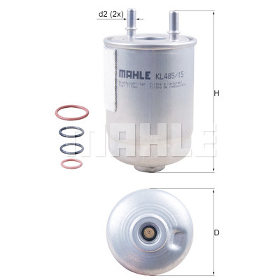 Filtre à carburant MAHLE ORIGINAL KL 485/15D