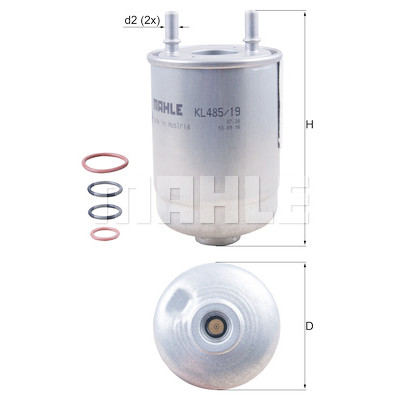 Filtre à carburant MAHLE ORIGINAL KL 485/19D