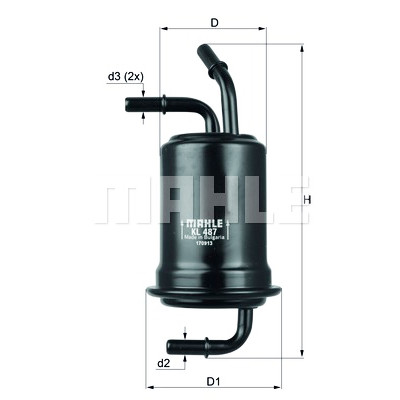 Filtre à carburant MAHLE ORIGINAL KL 487