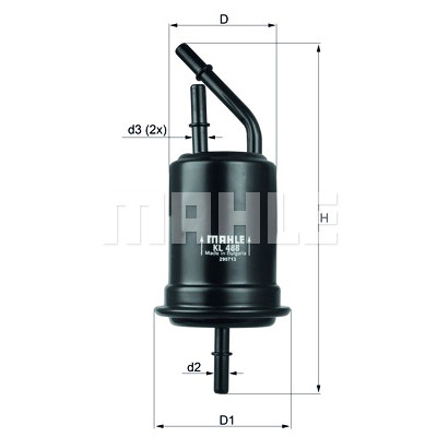 Filtre à carburant MAHLE ORIGINAL KL 488