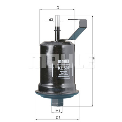 Filtre à carburant MAHLE ORIGINAL KL 507