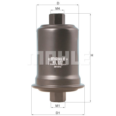 Filtre à carburant MAHLE ORIGINAL KL 522