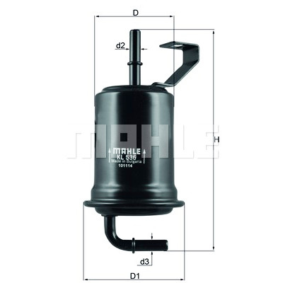 Filtre à carburant MAHLE ORIGINAL KL 536