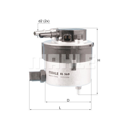 Filtre à carburant MAHLE ORIGINAL KL 569