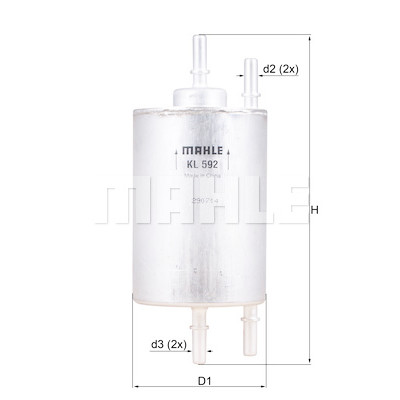 Filtre à carburant MAHLE ORIGINAL KL 592