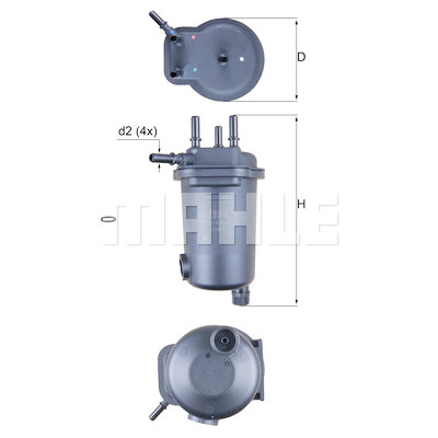 Filtre à carburant MAHLE ORIGINAL KL 632D