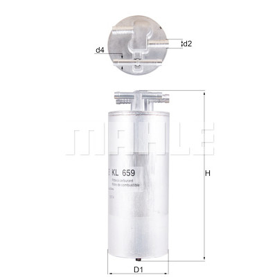 Filtre à carburant MAHLE ORIGINAL KL 659