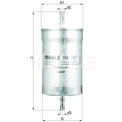 Filtre à carburant MAHLE ORIGINAL KL 767