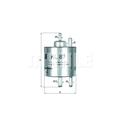Filtre à carburant MAHLE ORIGINAL KL 87