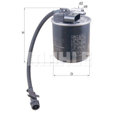 Filtre à carburant MAHLE ORIGINAL KL 912