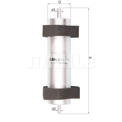 Filtre à carburant MAHLE ORIGINAL KL 916
