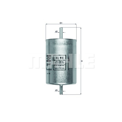 Filtre à carburant MAHLE ORIGINAL KL 95