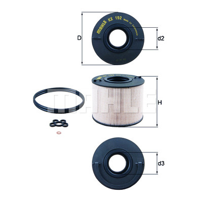 Filtre à carburant MAHLE ORIGINAL KX 192D