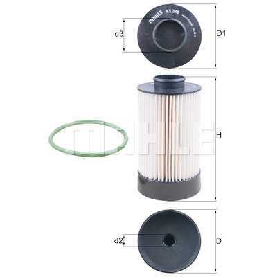 Filtre à carburant MAHLE ORIGINAL KX 340D