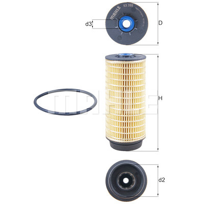 Filtre à carburant MAHLE ORIGINAL KX 399D