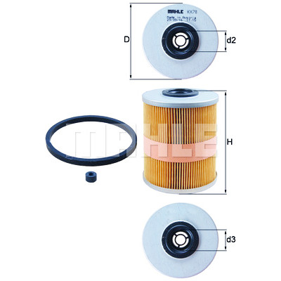 Filtre à carburant MAHLE ORIGINAL KX 78D