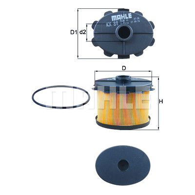 Filtre à carburant MAHLE ORIGINAL KX 84D