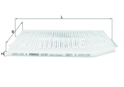Filtre à air d'habitacle MAHLE ORIGINAL LA 23