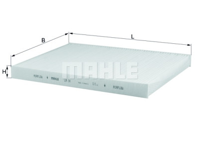 Filtre à air d'habitacle MAHLE ORIGINAL LA 31