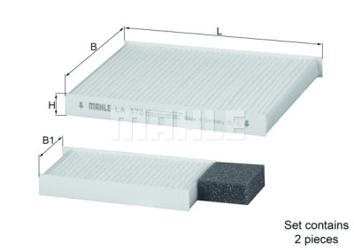 Filtre à air d'habitacle MAHLE ORIGINAL LA 570/S