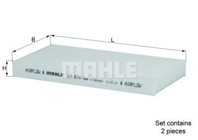 Filtre à air d'habitacle MAHLE ORIGINAL LA 674/S
