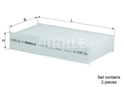 Filtre à air d'habitacle MAHLE ORIGINAL LA 873/S