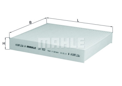 Filtre à air d'habitacle MAHLE ORIGINAL LA 922