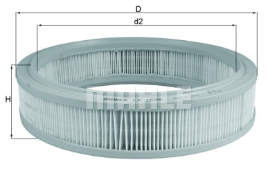 Filtre à air MAHLE ORIGINAL LX 1638