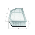Filtre à air MAHLE ORIGINAL LX 2067